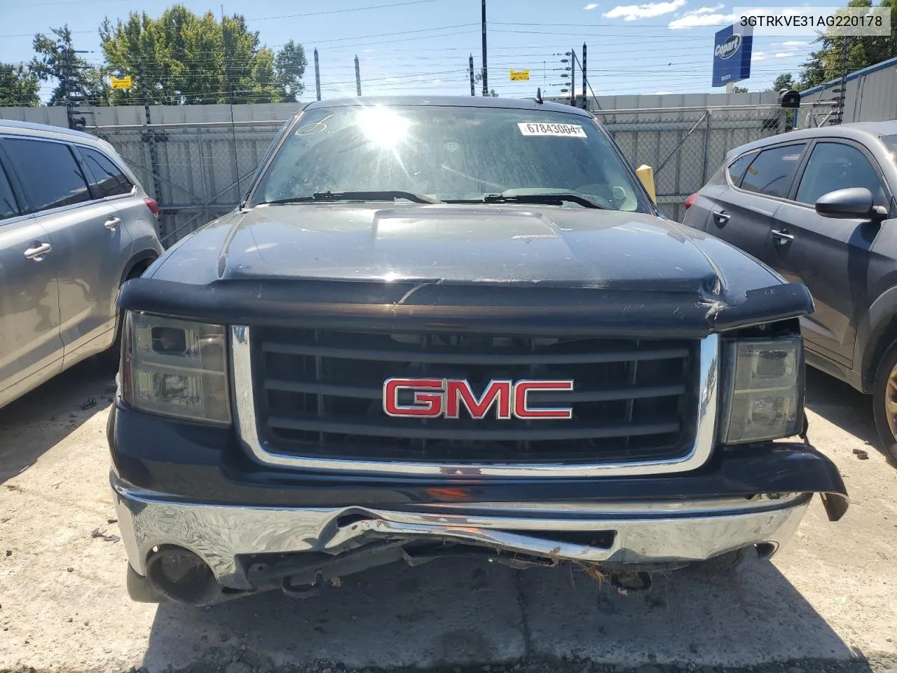 2010 GMC Sierra K1500 Sle VIN: 3GTRKVE31AG220178 Lot: 67843004