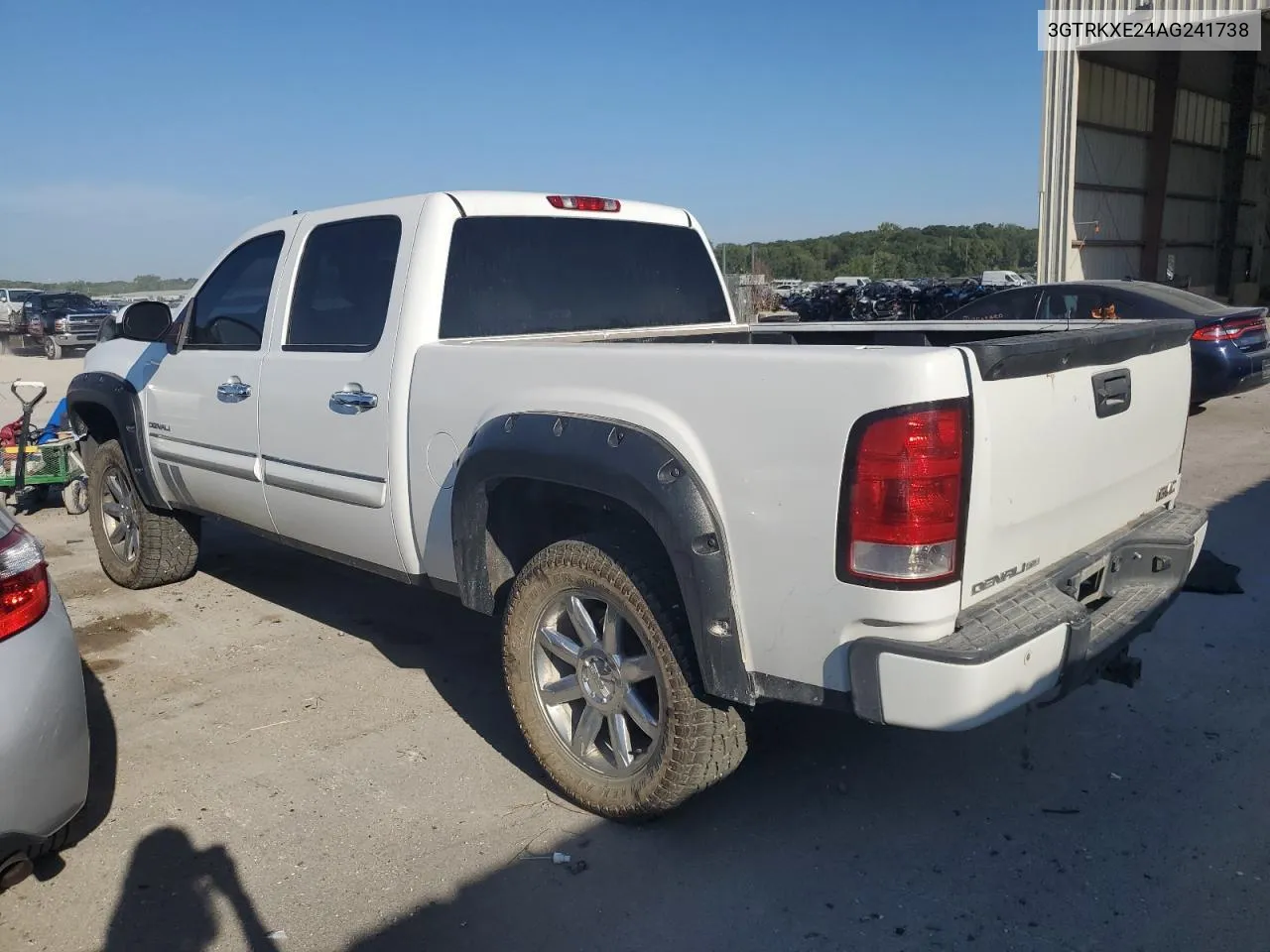 2010 GMC Sierra K1500 Denali VIN: 3GTRKXE24AG241738 Lot: 70188424