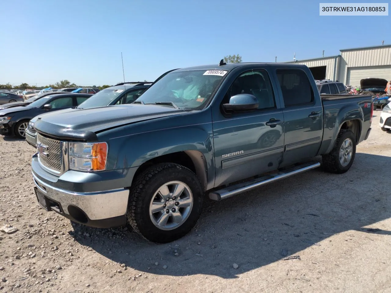 2010 GMC Sierra K1500 Slt VIN: 3GTRKWE31AG180853 Lot: 70669574