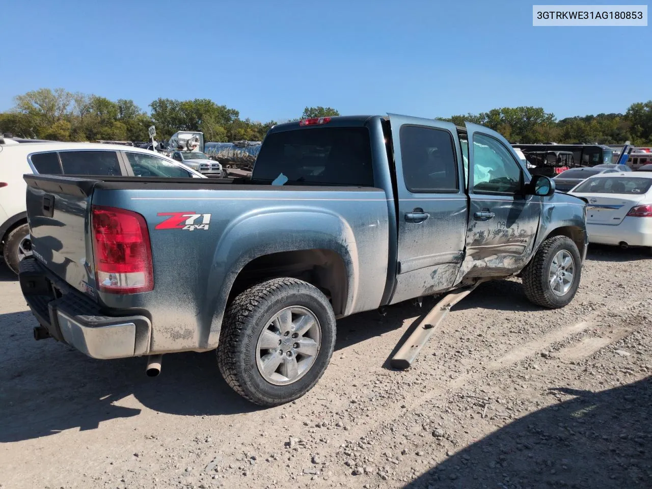 2010 GMC Sierra K1500 Slt VIN: 3GTRKWE31AG180853 Lot: 70669574