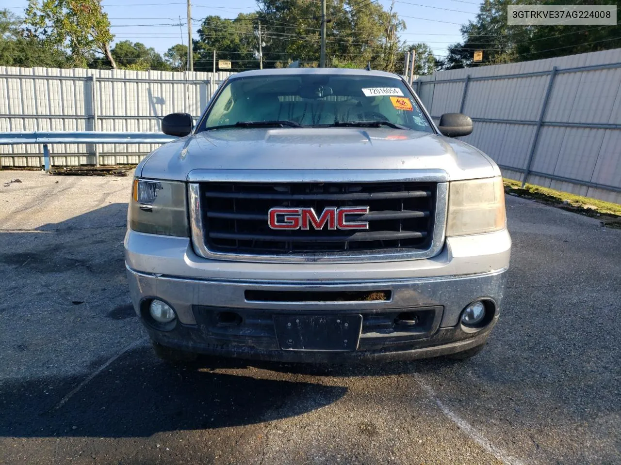 2010 GMC Sierra K1500 Sle VIN: 3GTRKVE37AG224008 Lot: 72016054