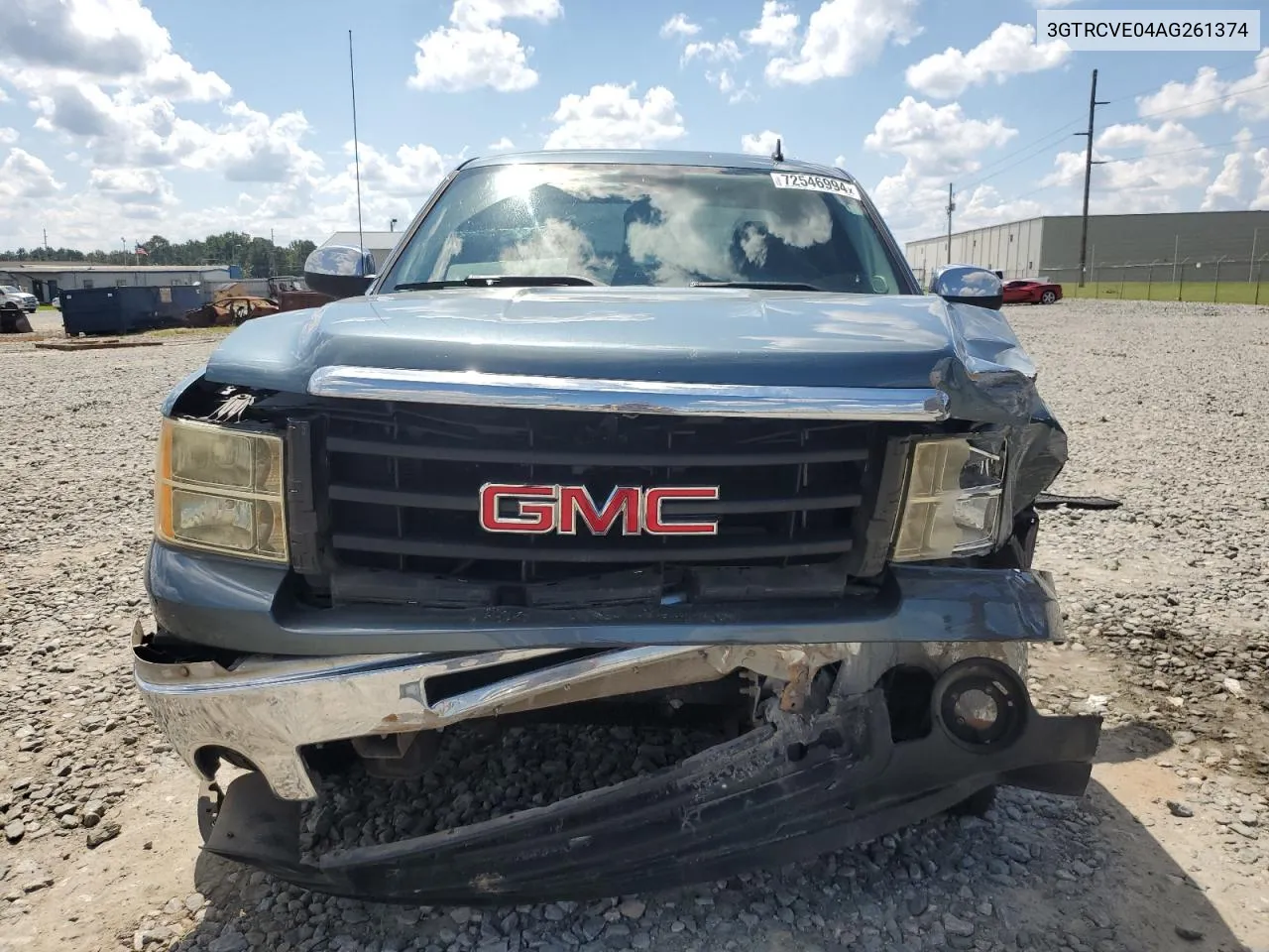 2010 GMC Sierra C1500 Sle VIN: 3GTRCVE04AG261374 Lot: 72546994