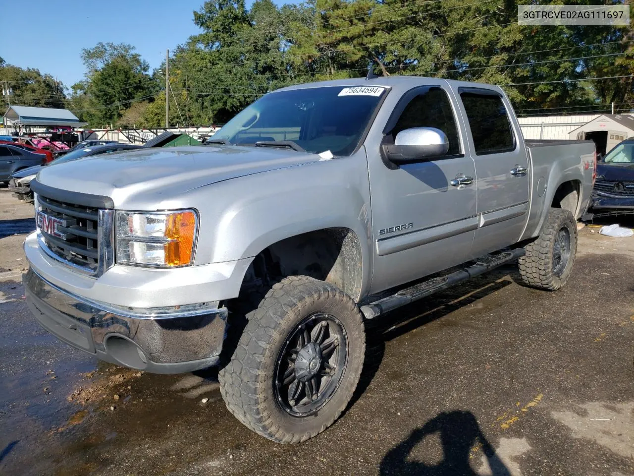 2010 GMC Sierra C1500 Sle VIN: 3GTRCVE02AG111697 Lot: 75634594