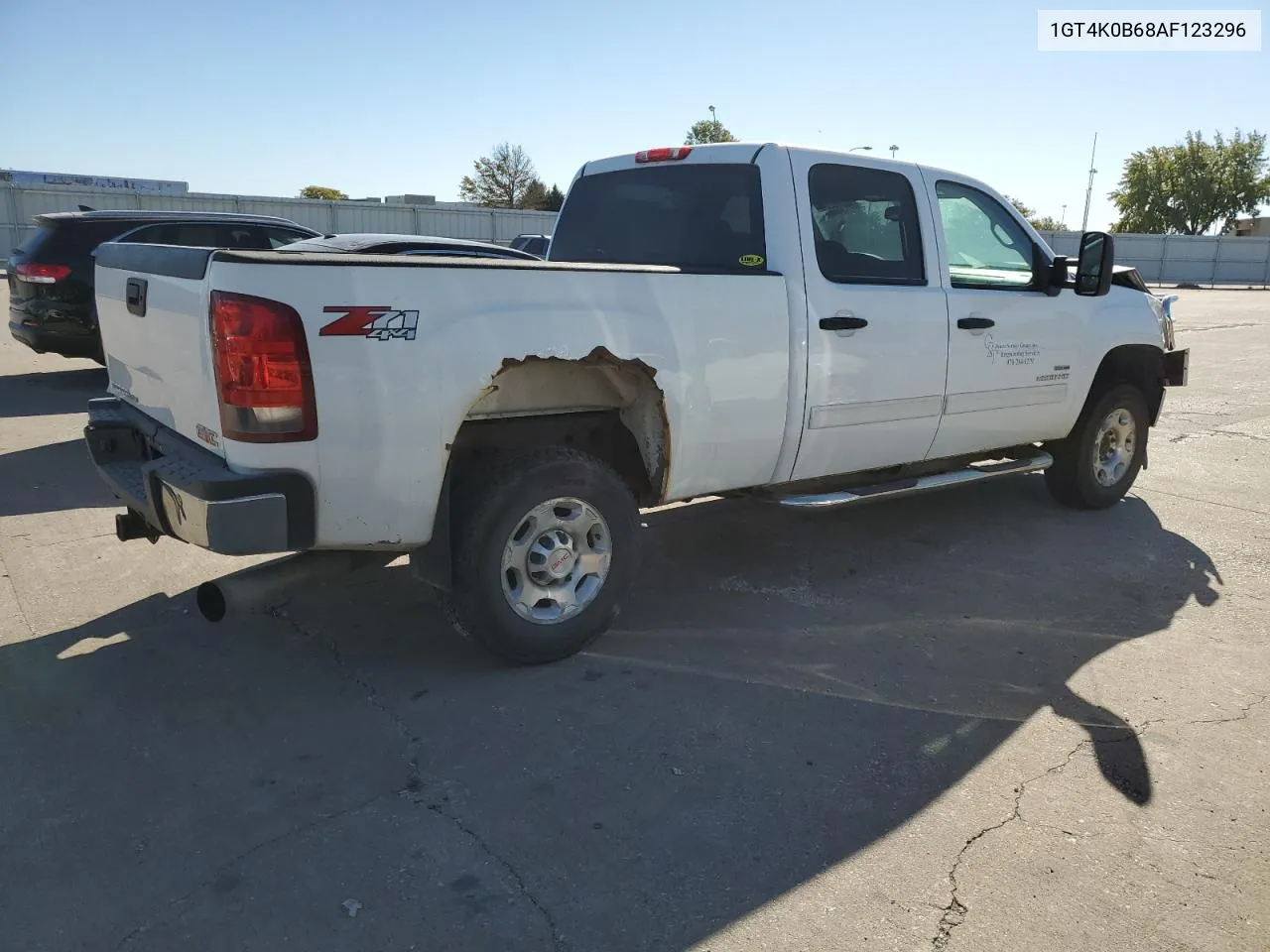 2010 GMC Sierra K2500 Sle VIN: 1GT4K0B68AF123296 Lot: 75716274