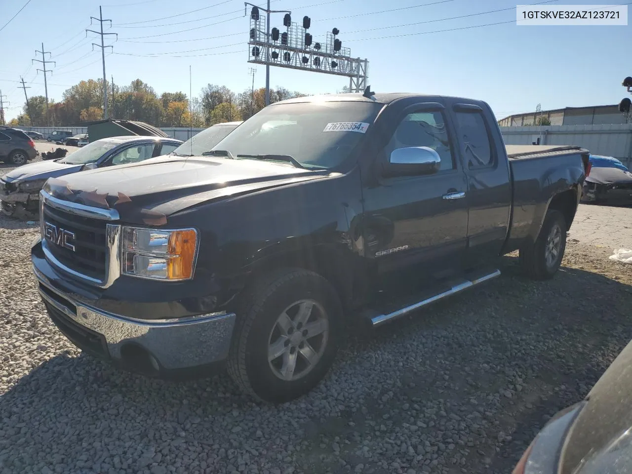 2010 GMC Sierra K1500 Sle VIN: 1GTSKVE32AZ123721 Lot: 76765354