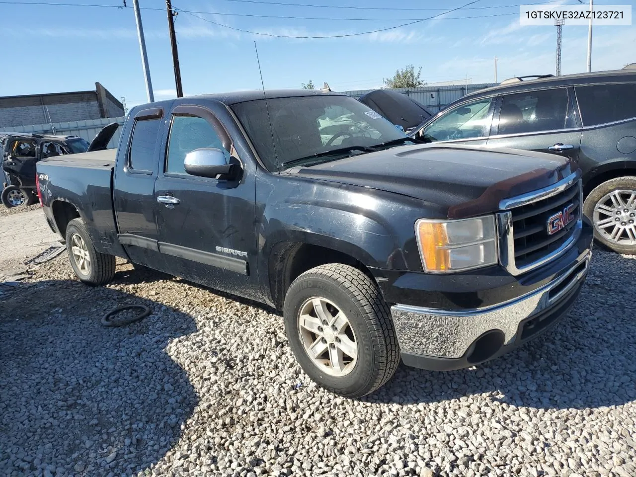 2010 GMC Sierra K1500 Sle VIN: 1GTSKVE32AZ123721 Lot: 76765354