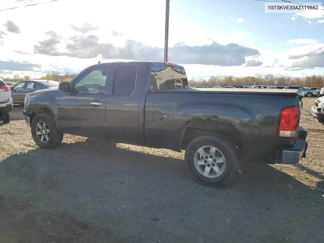 2010 GMC Sierra K1500 Sle VIN: 1GTSKVE33AZ119662 Lot: 77478154