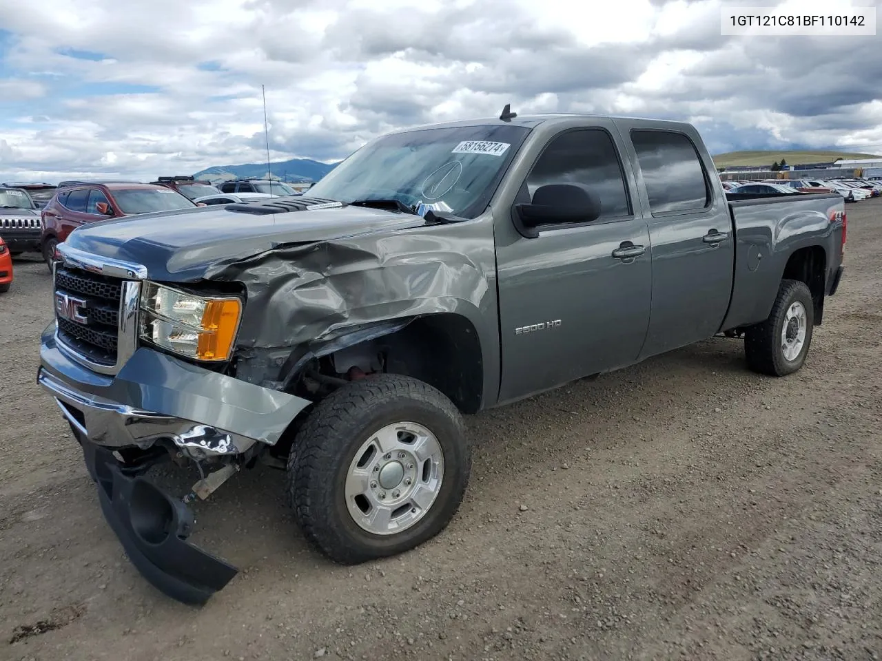 2011 GMC Sierra K2500 Slt VIN: 1GT121C81BF110142 Lot: 58156274