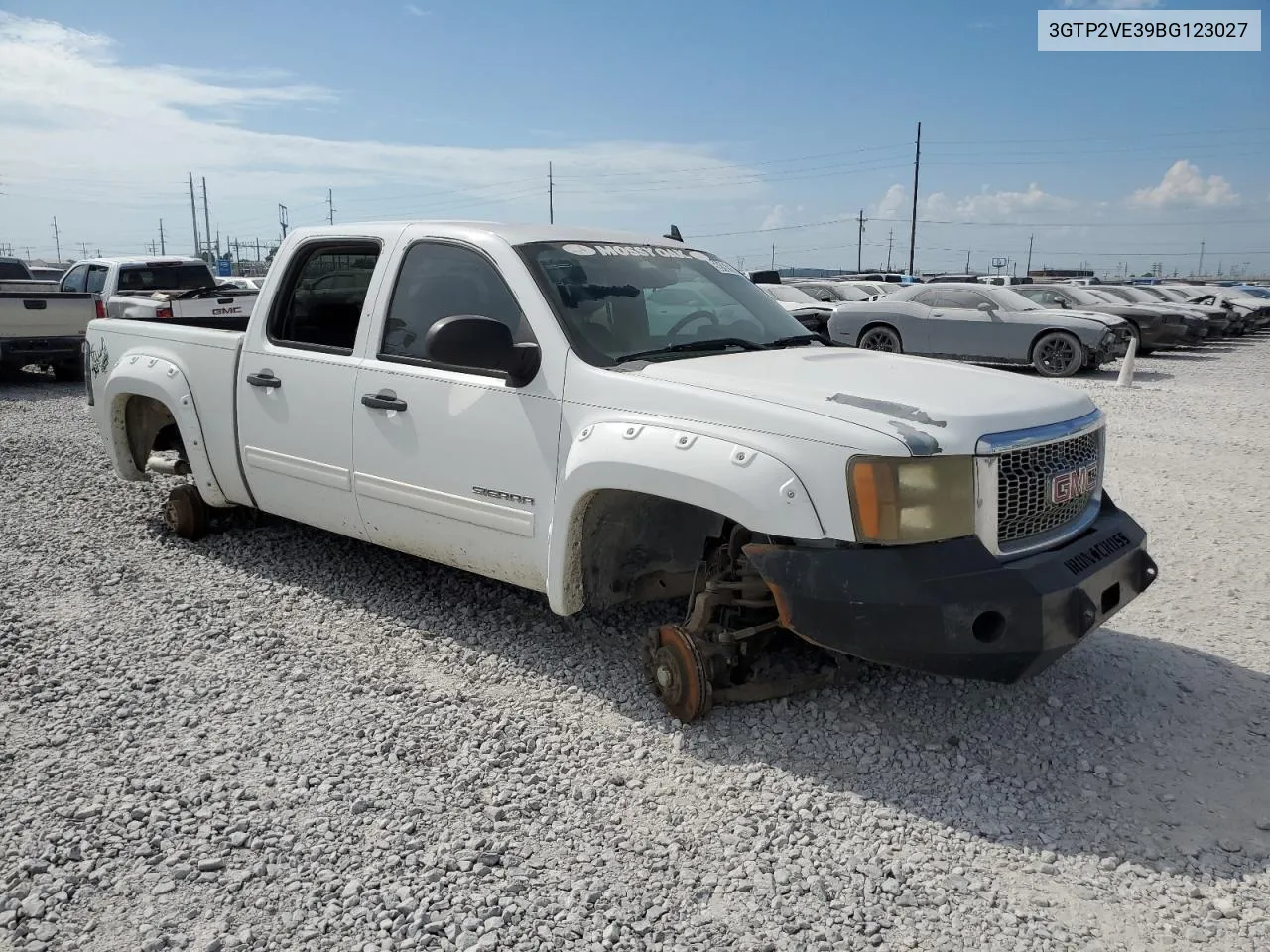 2011 GMC Sierra K1500 Sle VIN: 3GTP2VE39BG123027 Lot: 59161584