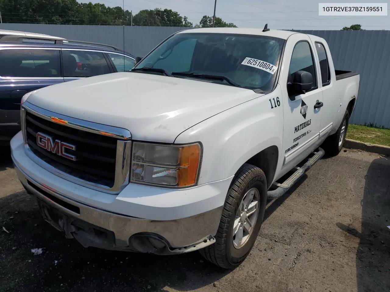 1GTR2VE37BZ159551 2011 GMC Sierra K1500 Sle