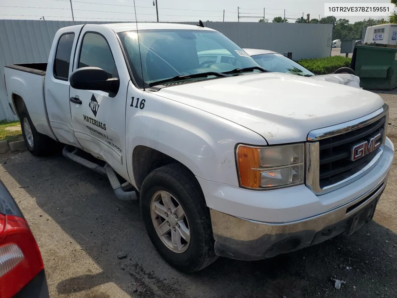 1GTR2VE37BZ159551 2011 GMC Sierra K1500 Sle