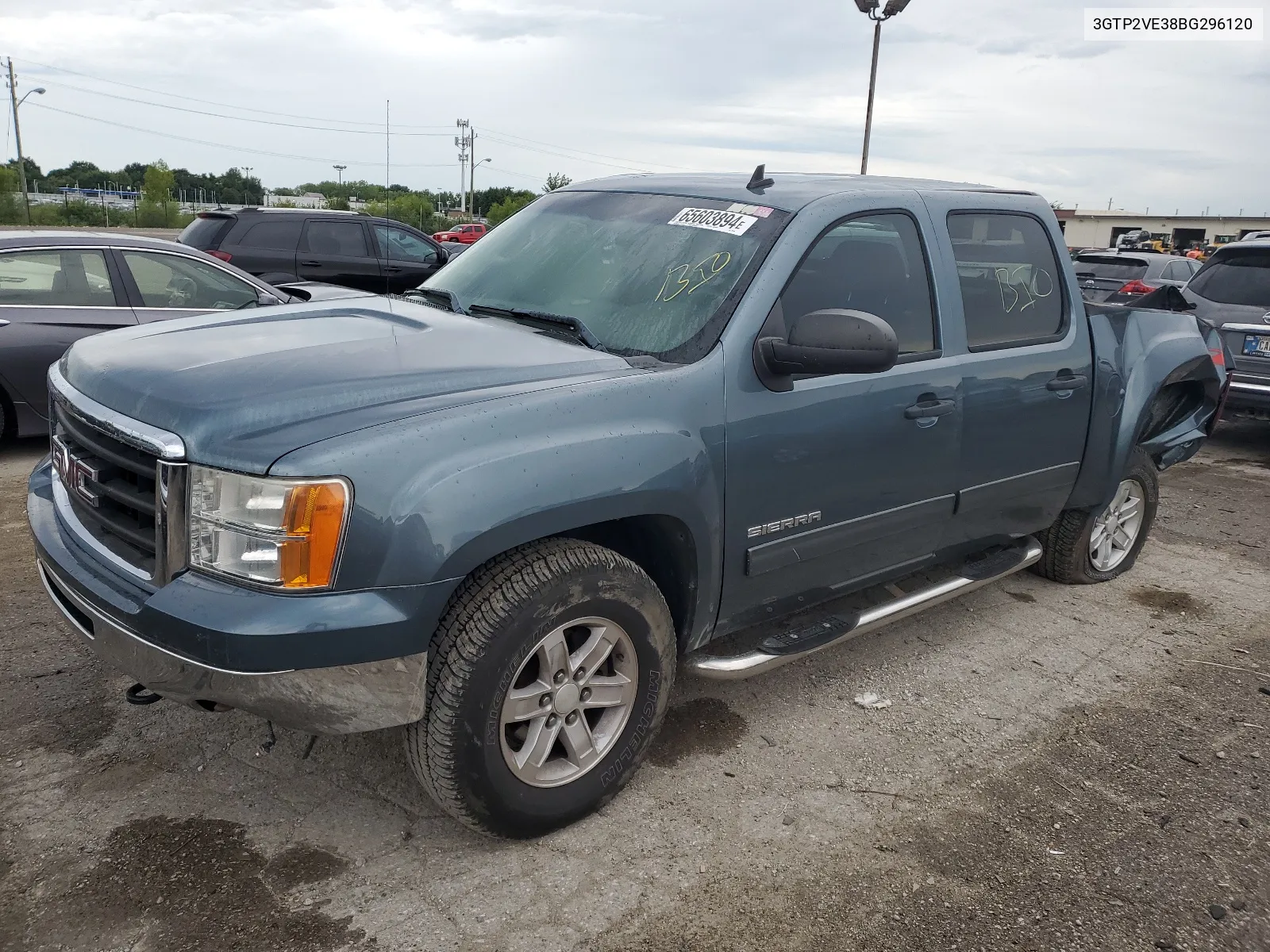 2011 GMC Sierra K1500 Sle VIN: 3GTP2VE38BG296120 Lot: 65603894