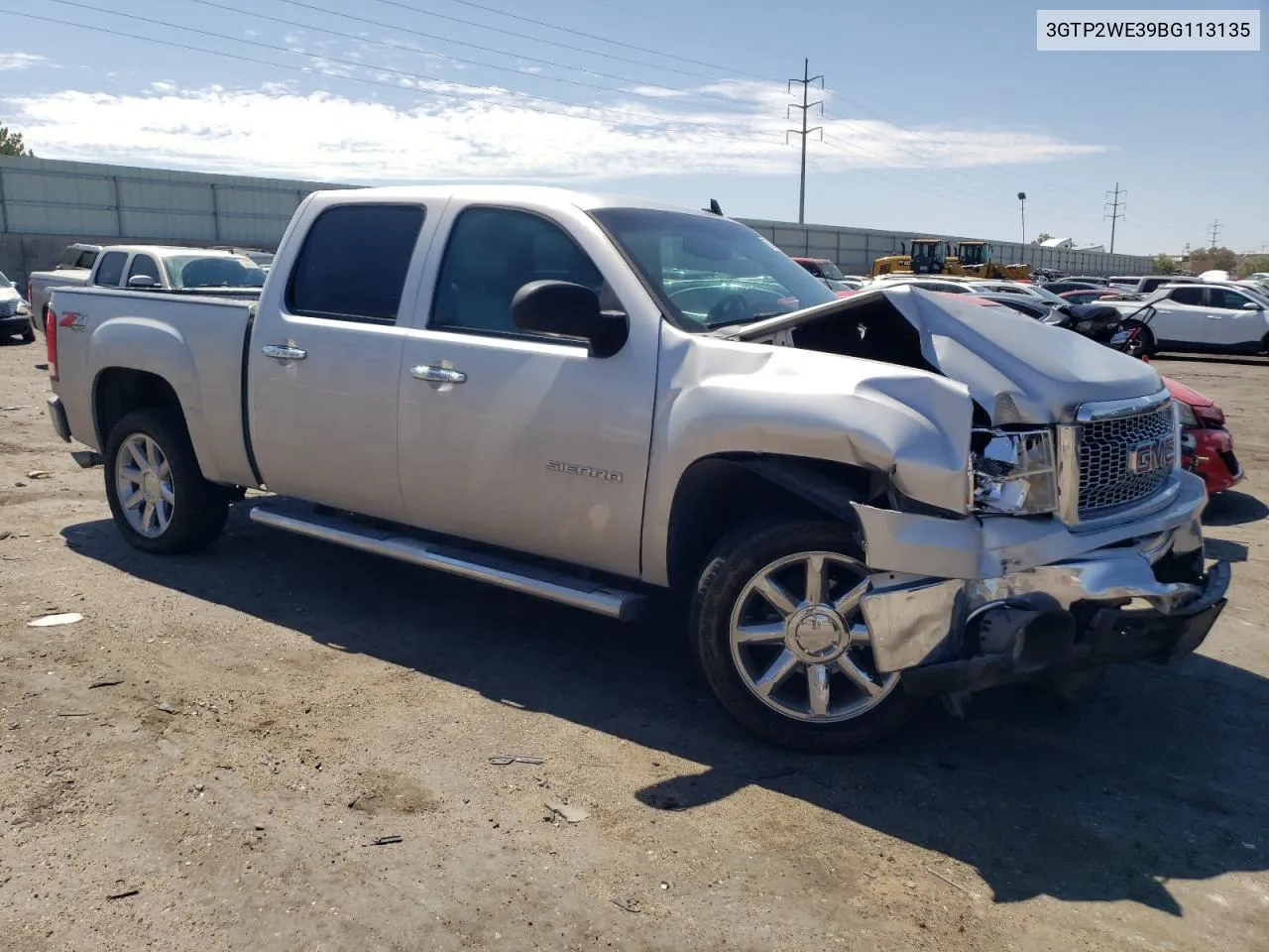 2011 GMC Sierra K1500 Slt VIN: 3GTP2WE39BG113135 Lot: 67123064