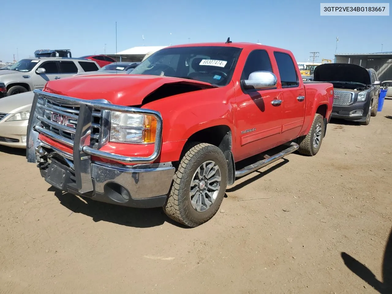 2011 GMC Sierra K1500 Sle VIN: 3GTP2VE34BG183667 Lot: 68307474