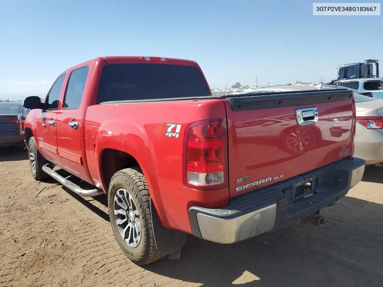 3GTP2VE34BG183667 2011 GMC Sierra K1500 Sle