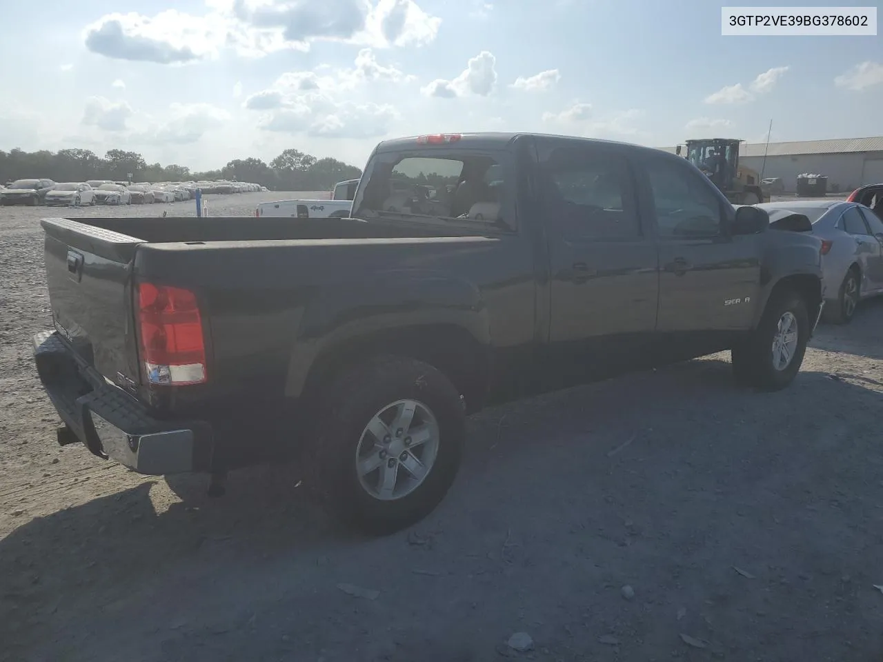 2011 GMC Sierra K1500 Sle VIN: 3GTP2VE39BG378602 Lot: 68807584