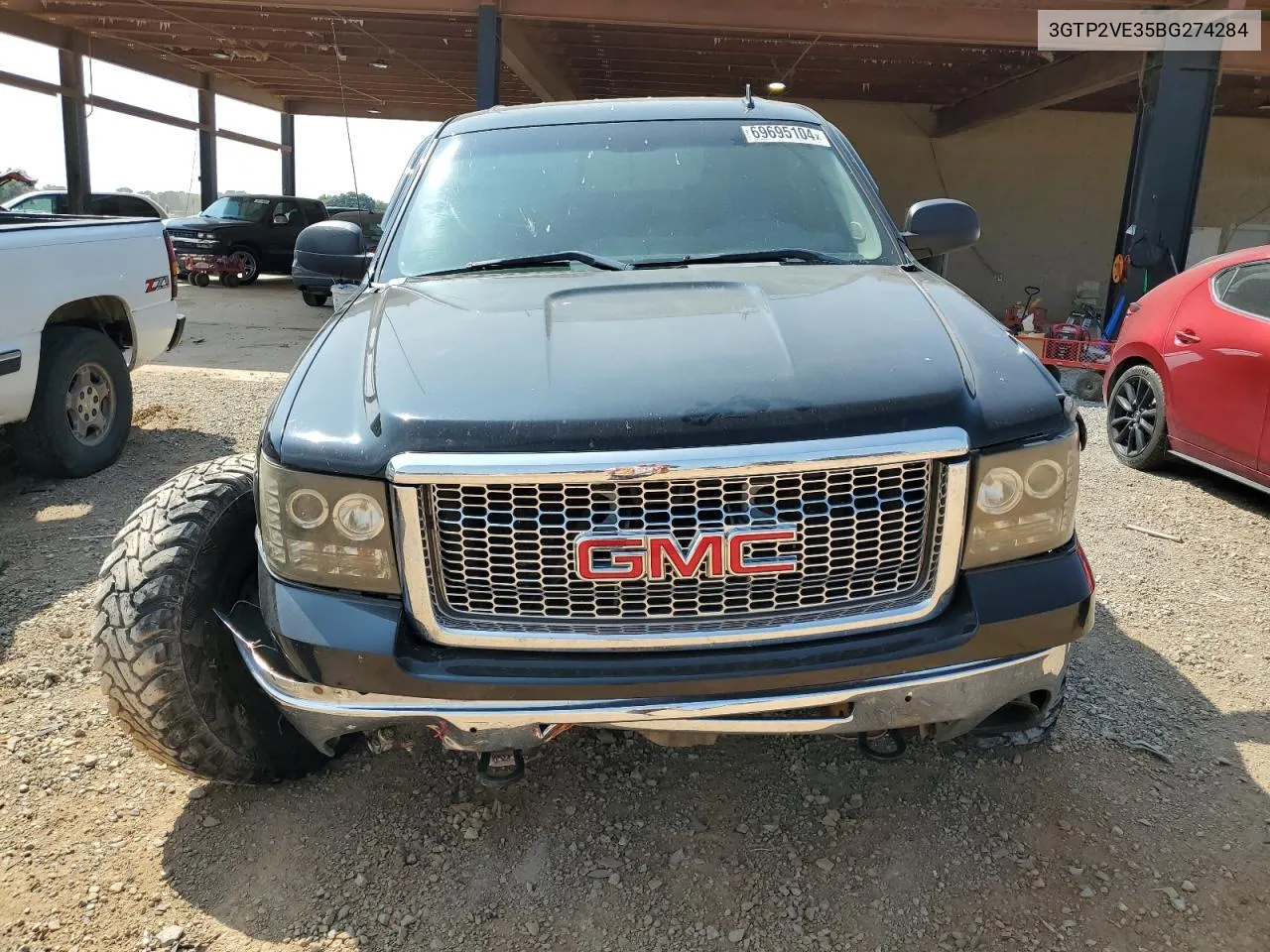 2011 GMC Sierra K1500 Sle VIN: 3GTP2VE35BG274284 Lot: 69695104