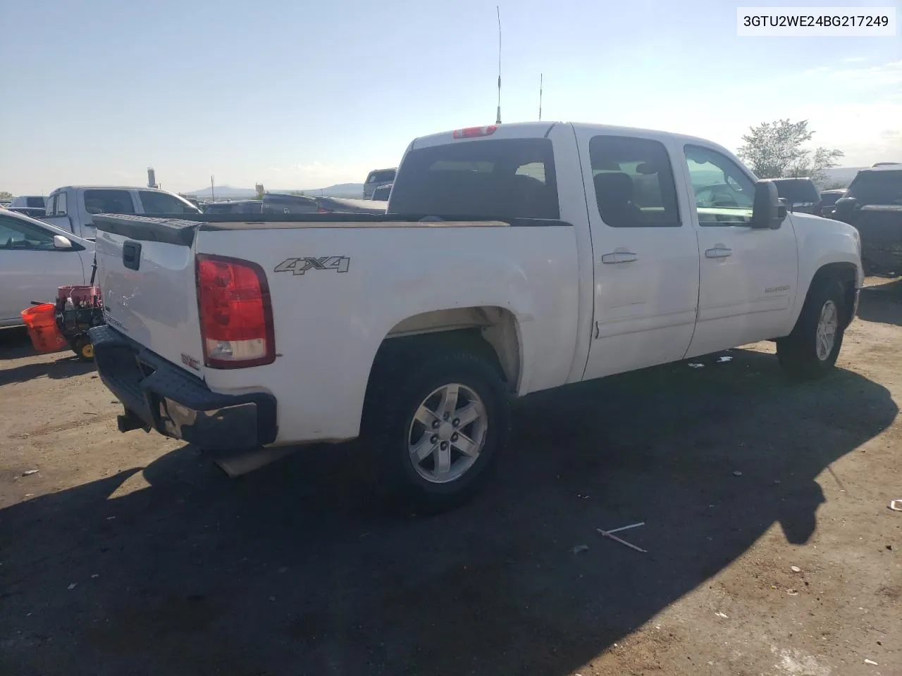 2011 GMC Sierra K1500 Slt VIN: 3GTU2WE24BG217249 Lot: 70878344