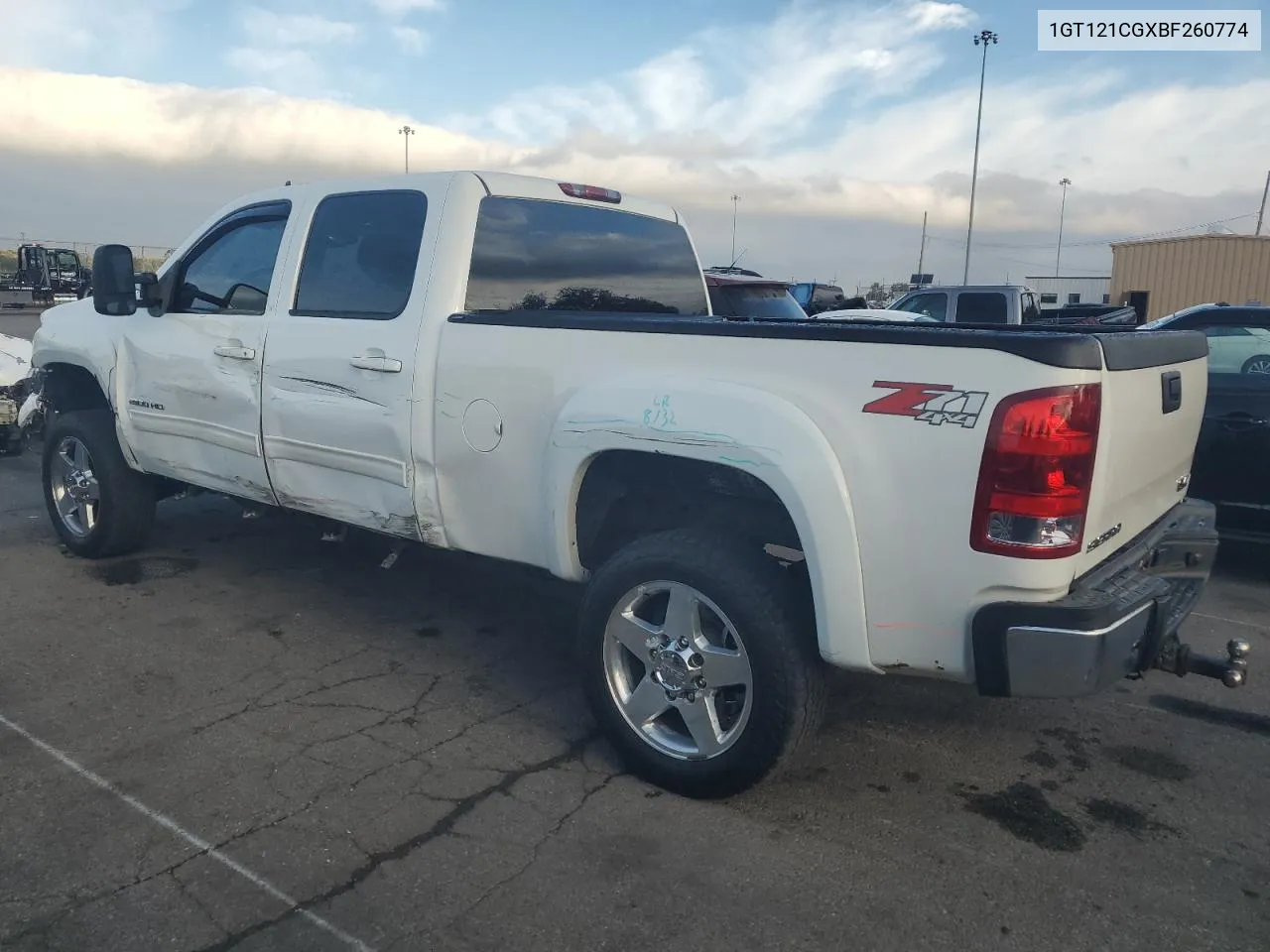 2011 GMC Sierra K2500 Slt VIN: 1GT121CGXBF260774 Lot: 72315614