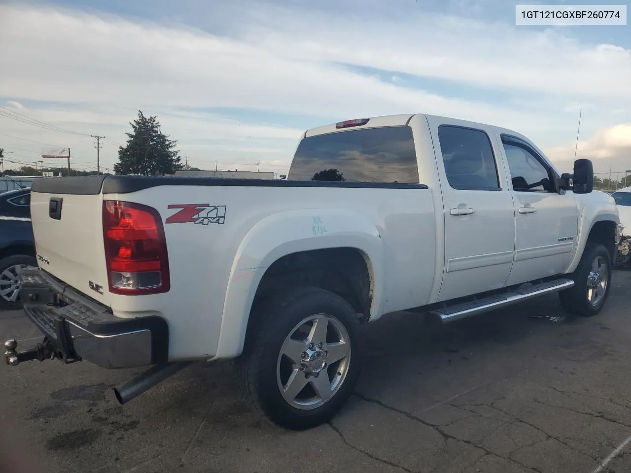 2011 GMC Sierra K2500 Slt VIN: 1GT121CGXBF260774 Lot: 72315614