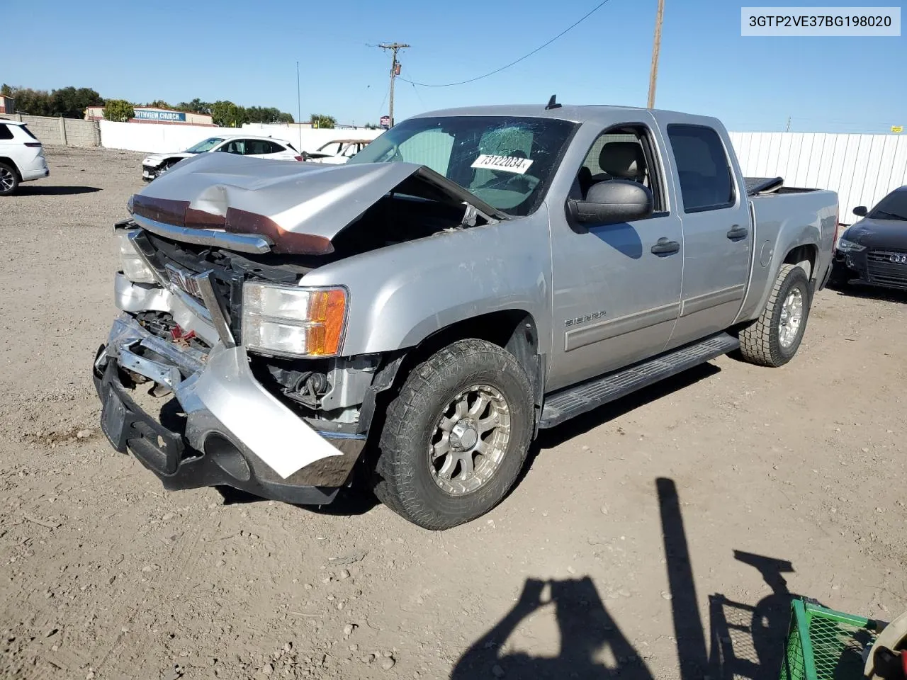 2011 GMC Sierra K1500 Sle VIN: 3GTP2VE37BG198020 Lot: 73122034