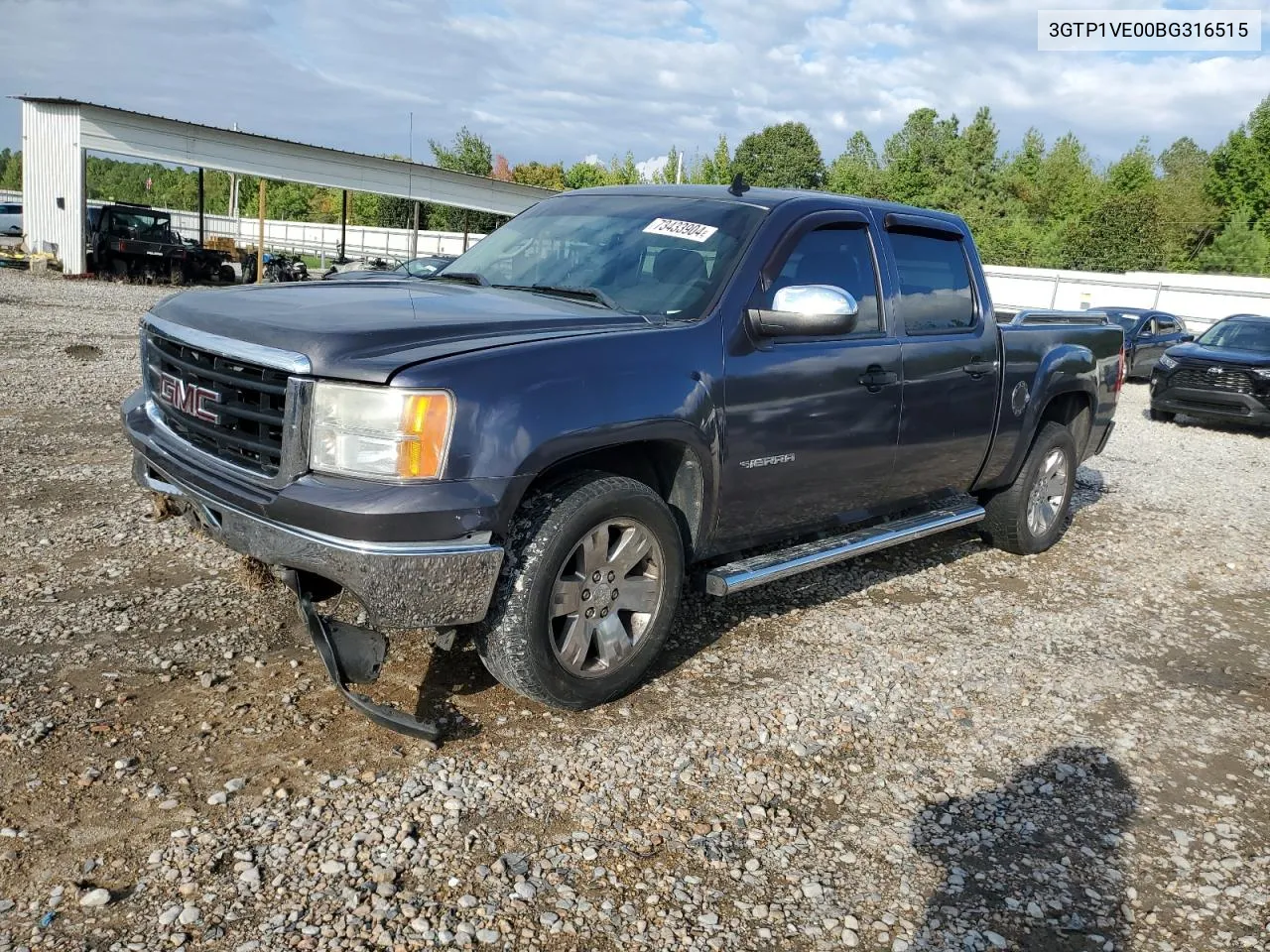 2011 GMC Sierra C1500 Sle VIN: 3GTP1VE00BG316515 Lot: 73433904