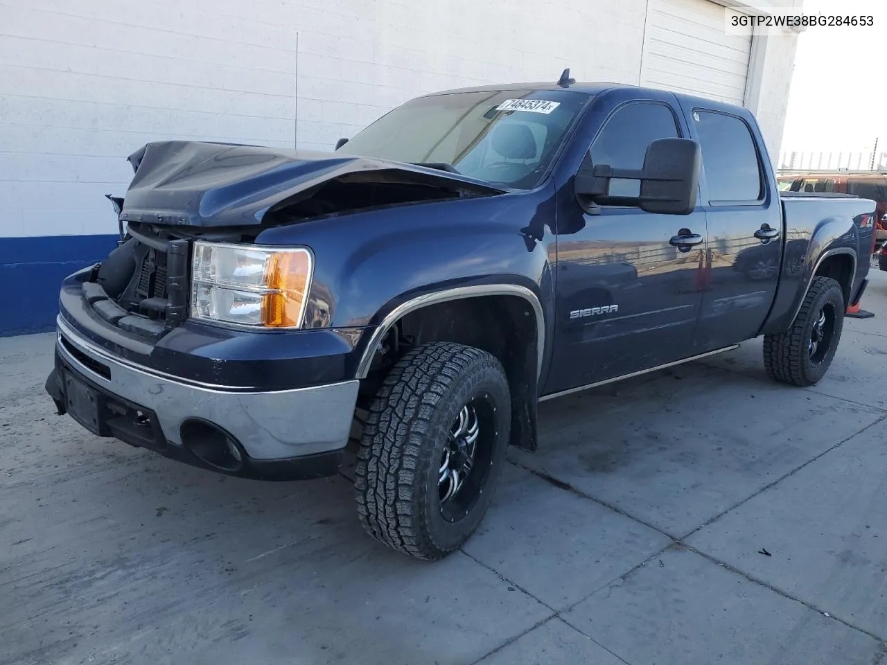 2011 GMC Sierra K1500 Slt VIN: 3GTP2WE38BG284653 Lot: 74845374