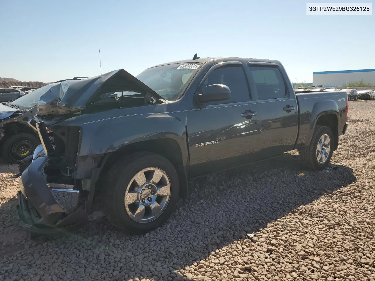 2011 GMC Sierra K1500 Slt VIN: 3GTP2WE29BG326125 Lot: 75097804