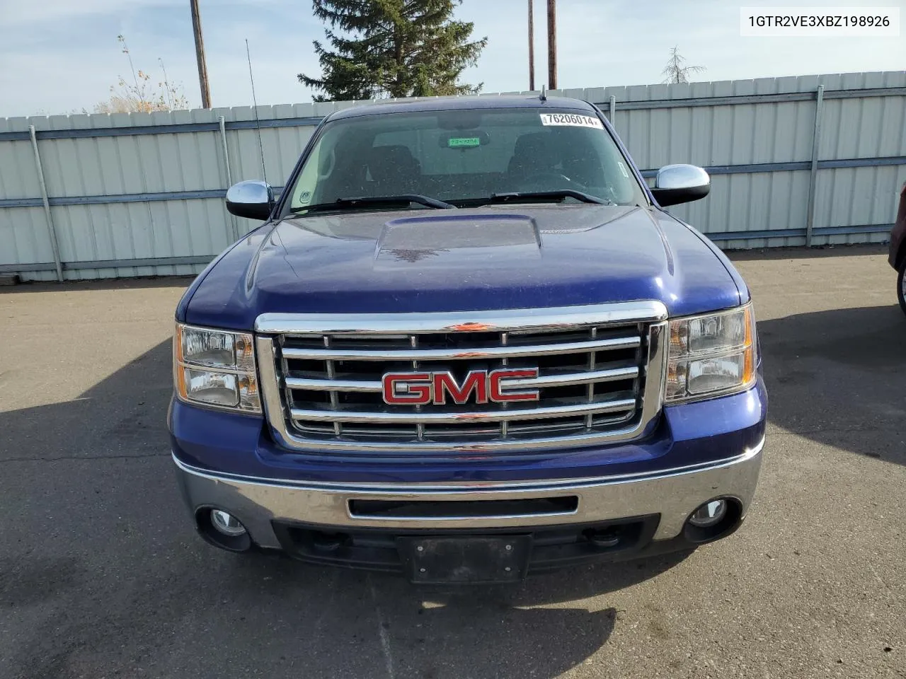 2011 GMC Sierra K1500 Sle VIN: 1GTR2VE3XBZ198926 Lot: 76206014