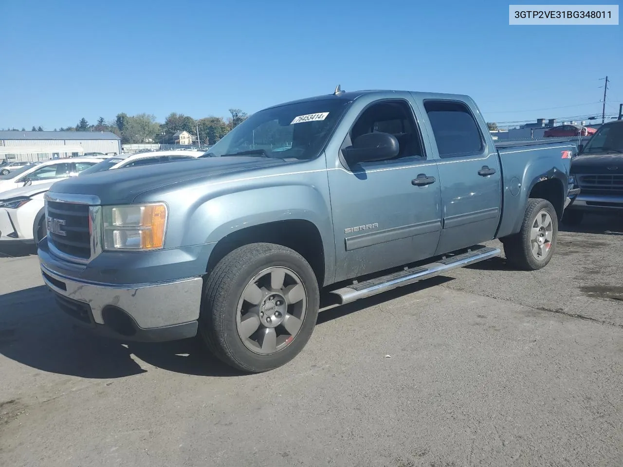 2011 GMC Sierra K1500 Sle VIN: 3GTP2VE31BG348011 Lot: 76453414