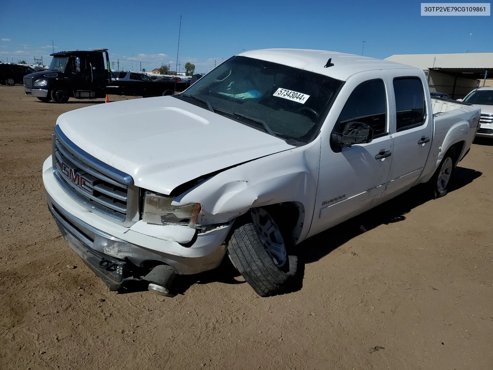 2012 GMC Sierra K1500 Sle VIN: 3GTP2VE79CG109861 Lot: 57343044