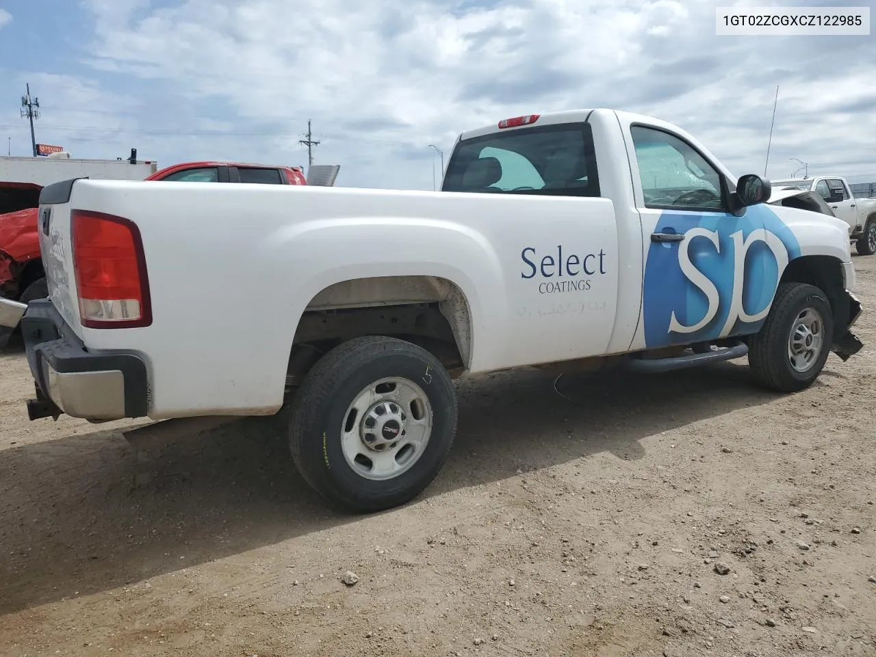 2012 GMC Sierra K2500 Heavy Duty VIN: 1GT02ZCGXCZ122985 Lot: 70261694