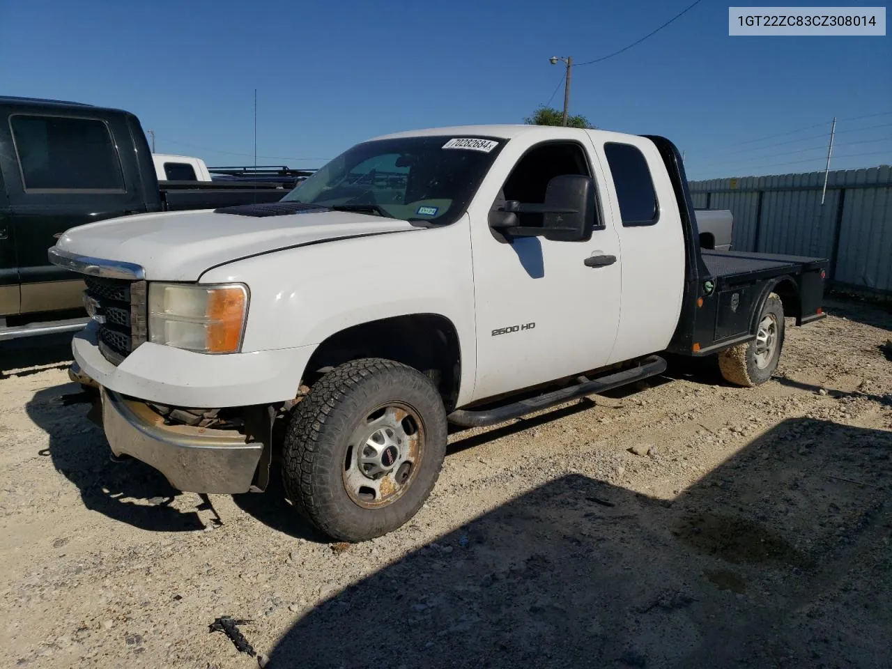 1GT22ZC83CZ308014 2012 GMC Sierra K2500 Heavy Duty