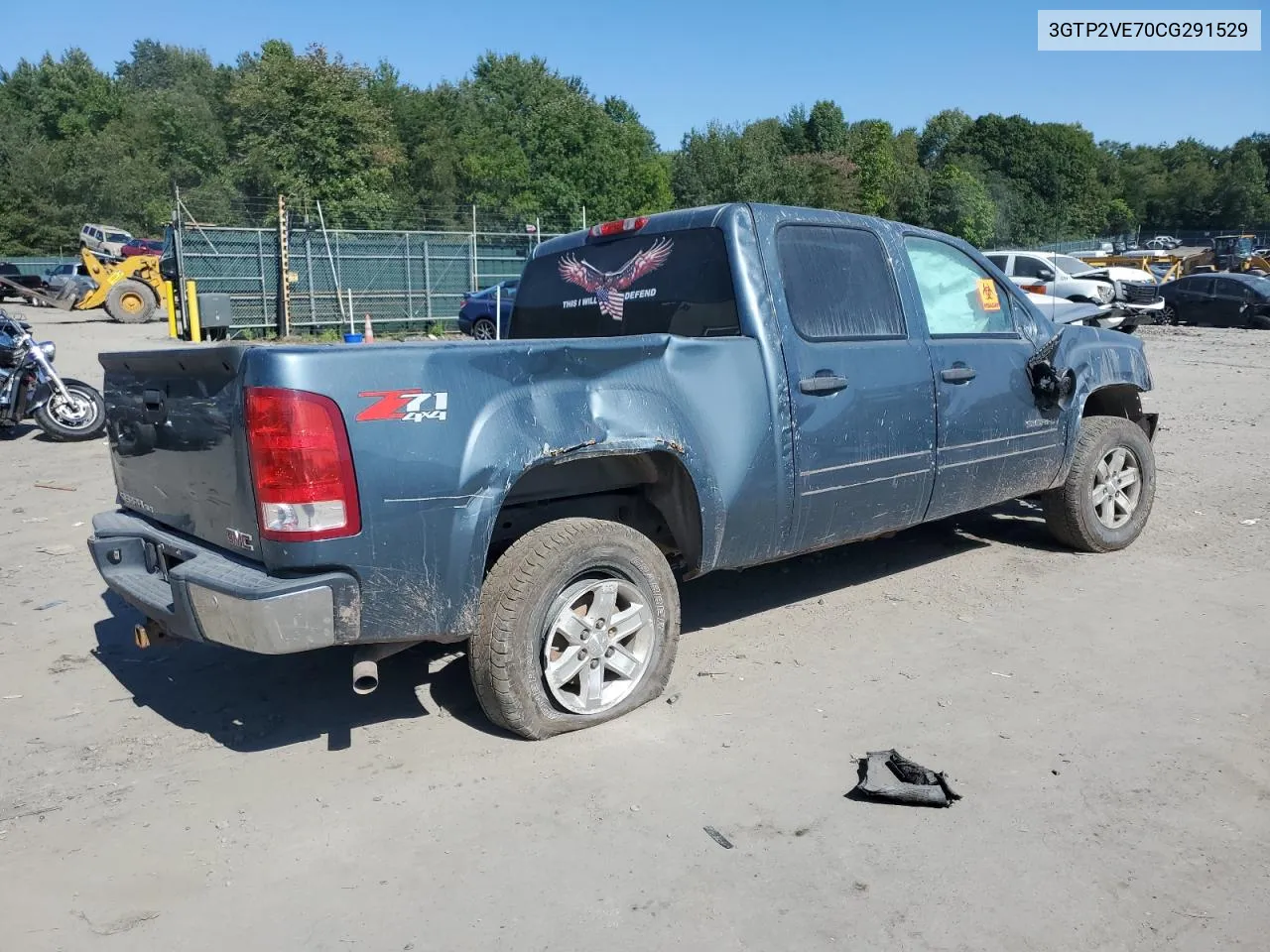 2012 GMC Sierra K1500 Sle VIN: 3GTP2VE70CG291529 Lot: 70376924