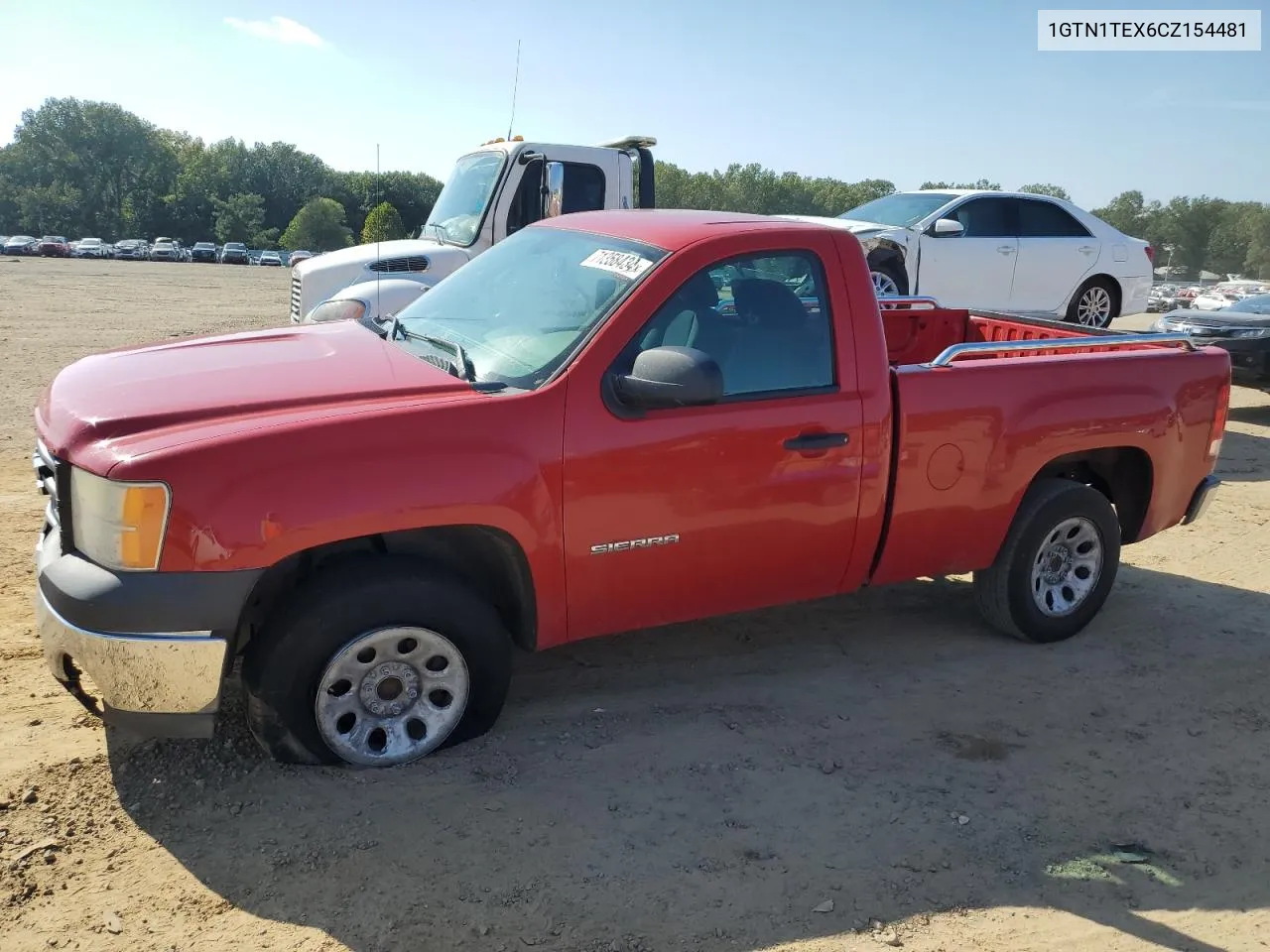 2012 GMC Sierra C1500 VIN: 1GTN1TEX6CZ154481 Lot: 71358434