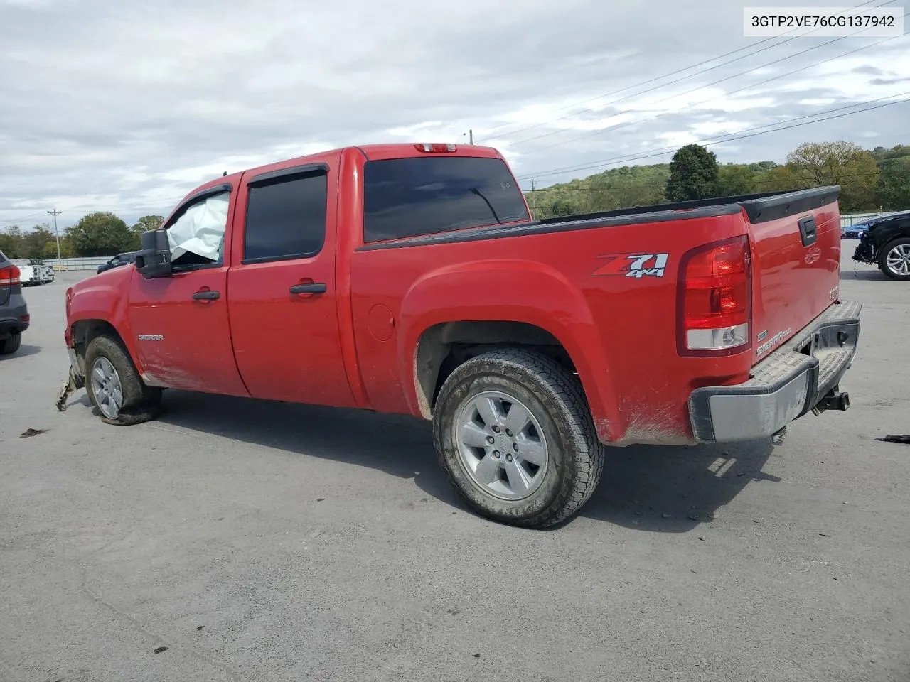 2012 GMC Sierra K1500 Sle VIN: 3GTP2VE76CG137942 Lot: 71937444