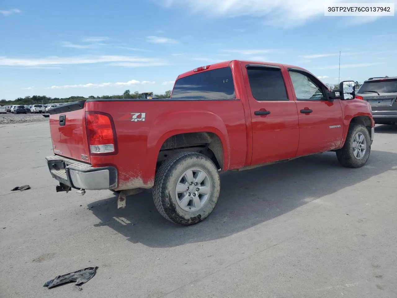 3GTP2VE76CG137942 2012 GMC Sierra K1500 Sle