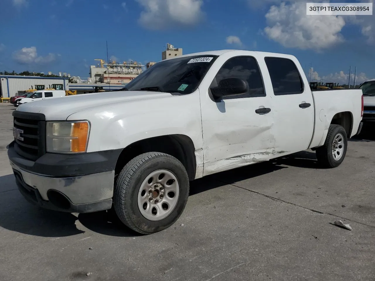 2012 GMC Sierra C1500 VIN: 3GTP1TEAXCG308954 Lot: 72531324