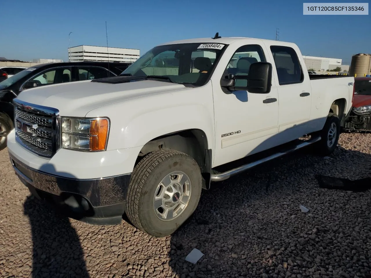 2012 GMC Sierra K2500 Sle VIN: 1GT120C85CF135346 Lot: 72858404