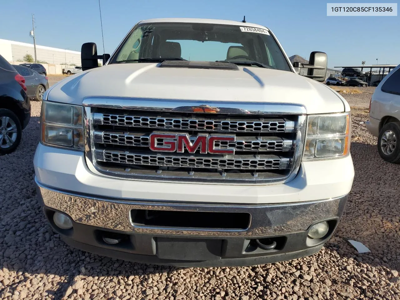 2012 GMC Sierra K2500 Sle VIN: 1GT120C85CF135346 Lot: 72858404