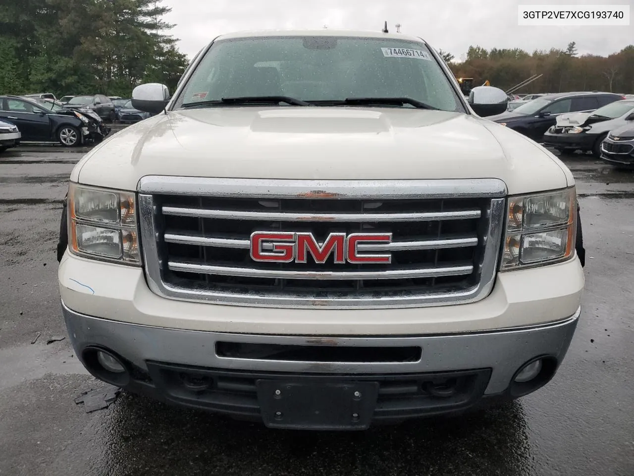 2012 GMC Sierra K1500 Sle VIN: 3GTP2VE7XCG193740 Lot: 74466714