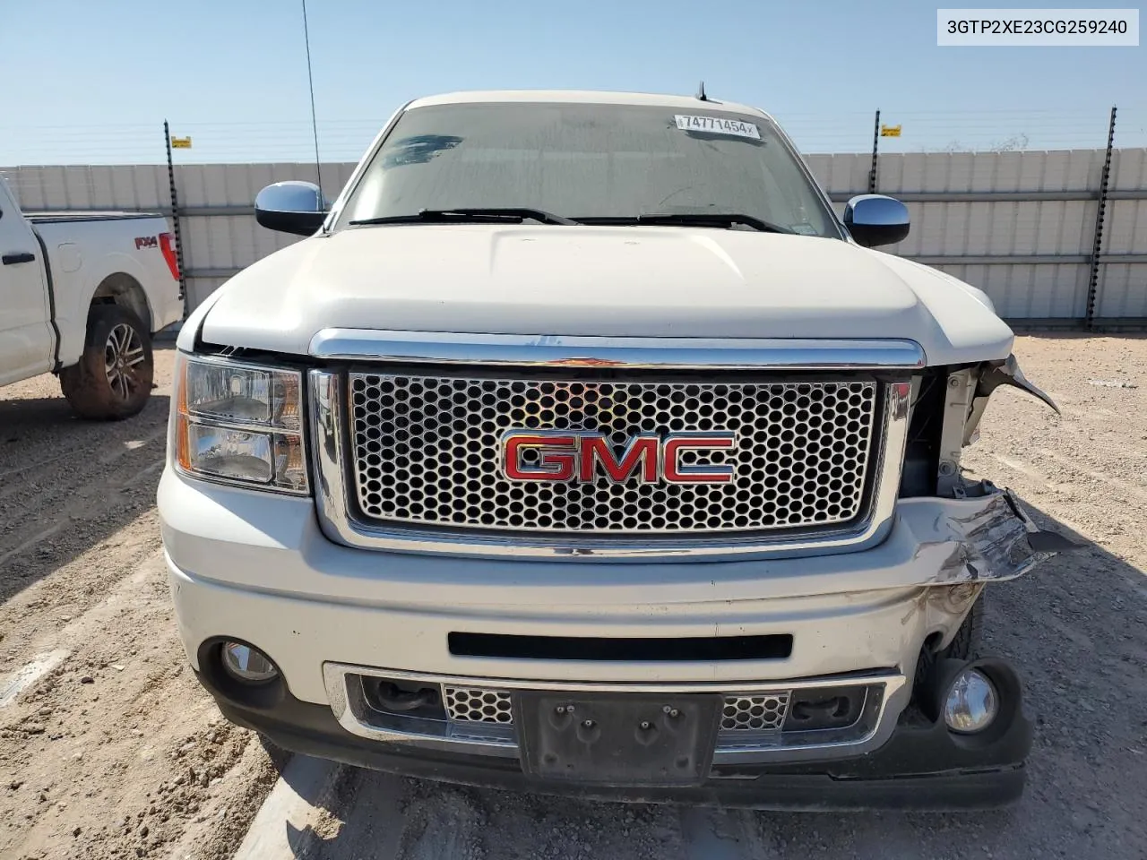 2012 GMC Sierra K1500 Denali VIN: 3GTP2XE23CG259240 Lot: 74771454