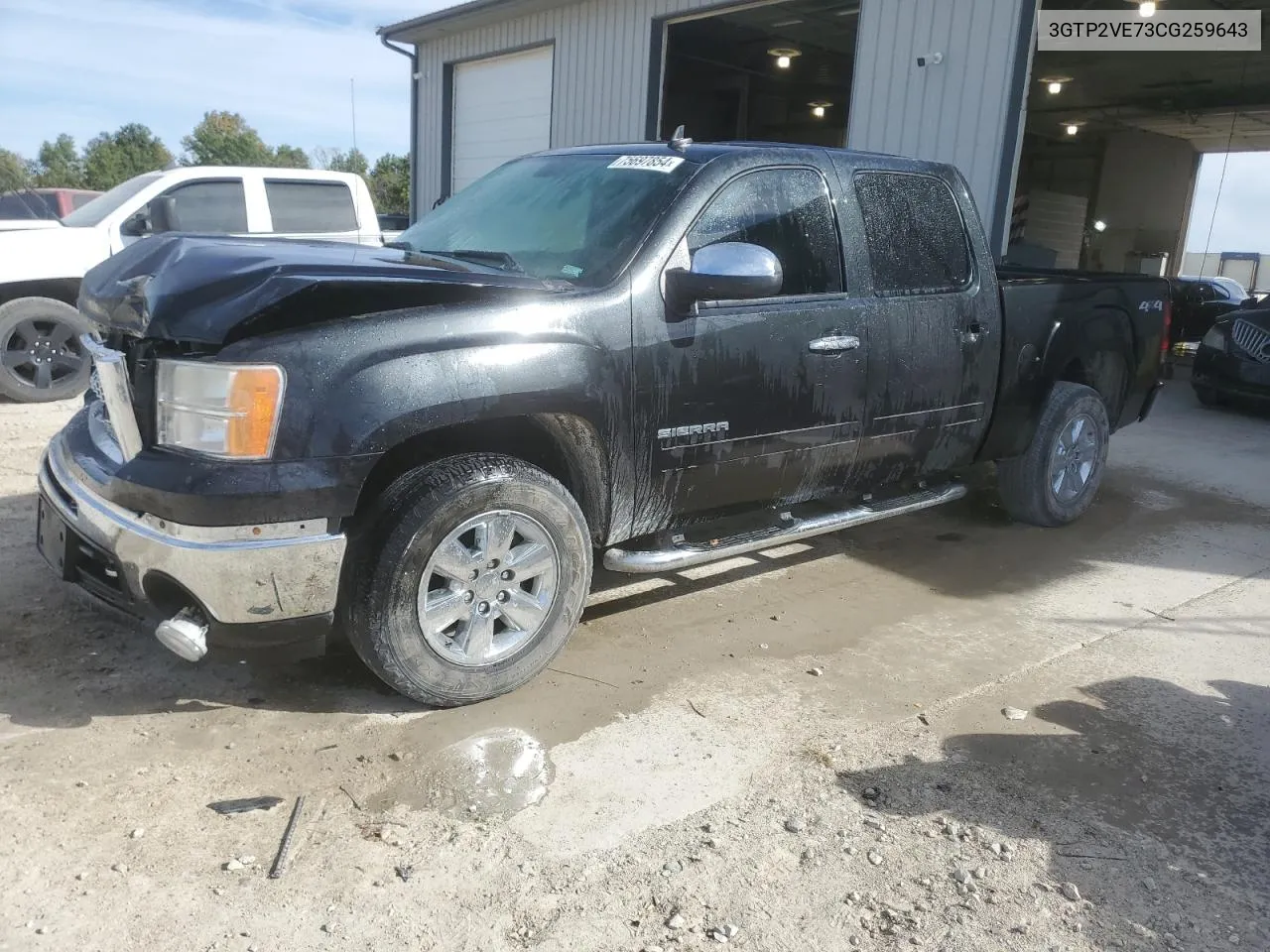 2012 GMC Sierra K1500 Sle VIN: 3GTP2VE73CG259643 Lot: 75697854