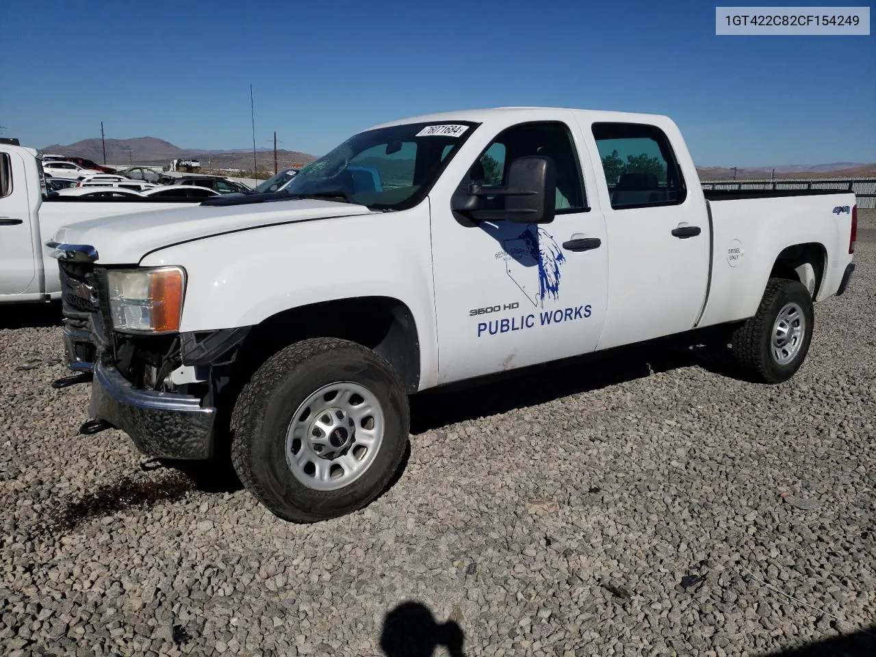 2012 GMC Sierra K3500 VIN: 1GT422C82CF154249 Lot: 76071684