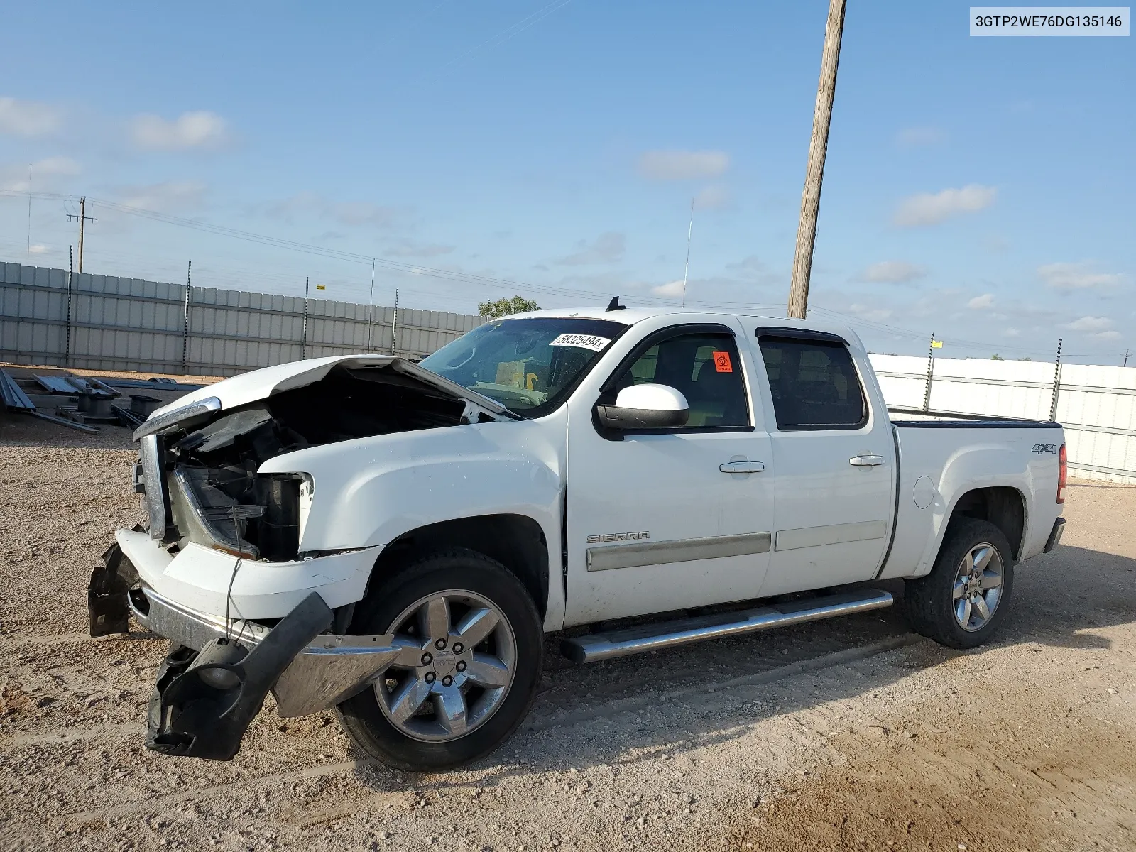 2013 GMC Sierra K1500 Slt VIN: 3GTP2WE76DG135146 Lot: 58325494