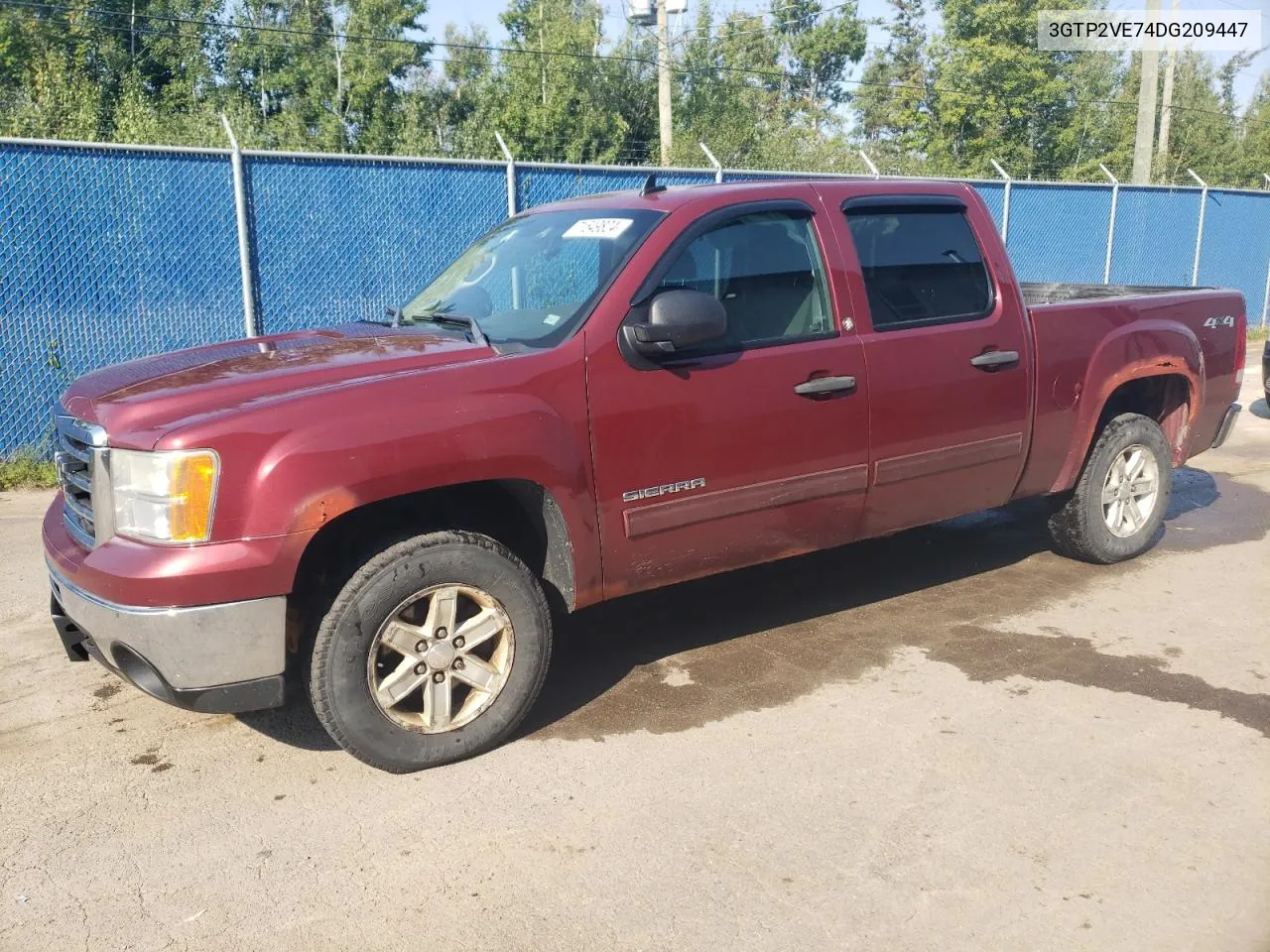 2013 GMC Sierra K1500 Sle VIN: 3GTP2VE74DG209447 Lot: 71549824