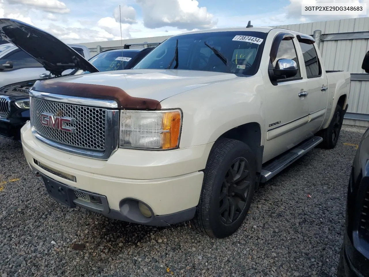 2013 GMC Sierra K1500 Denali VIN: 3GTP2XE29DG348683 Lot: 73874434