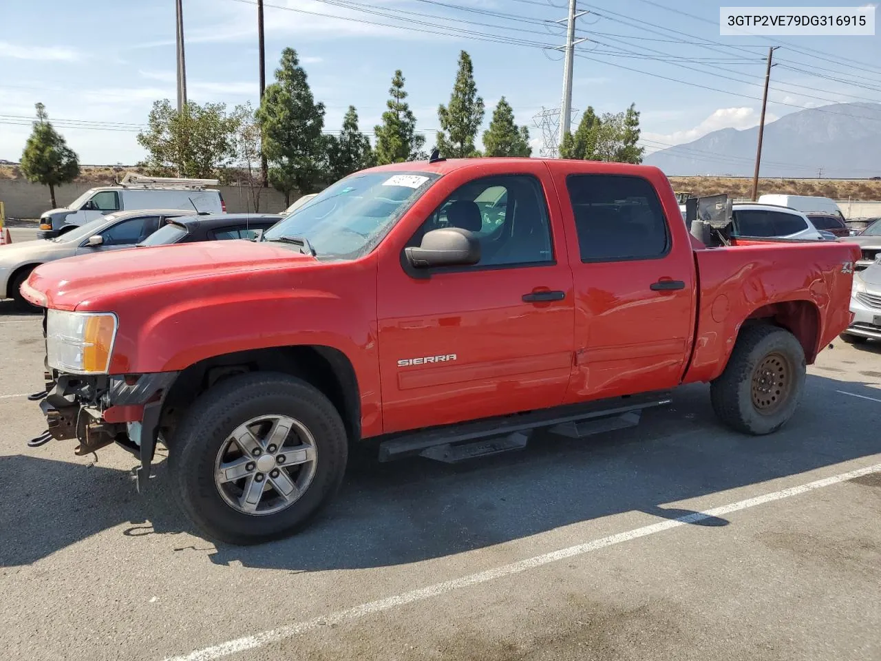 2013 GMC Sierra K1500 Sle VIN: 3GTP2VE79DG316915 Lot: 74687174