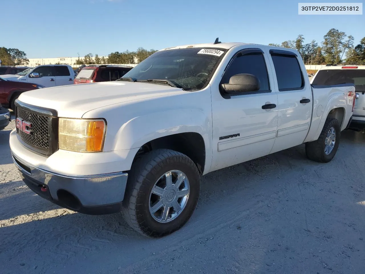 2013 GMC Sierra K1500 Sle VIN: 3GTP2VE72DG251812 Lot: 75600294