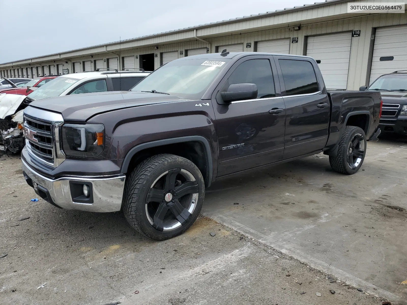 2014 GMC Sierra K1500 Sle VIN: 3GTU2UEC0EG564479 Lot: 63503594